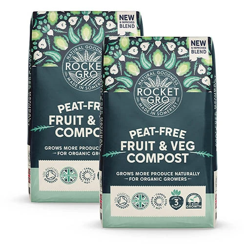 Twin Pack RocketGro Peat-Free Fruit & Vegetable Compost 40L 3 Twin Pack RocketGro Peat-Free Fruit & Vegetable Compost 40L
