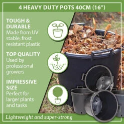 4 Heavy Duty Pots 40cm (16in) 12 4 Heavy Duty Pots 40cm (16in) -Garden Plants Sales 130011 4