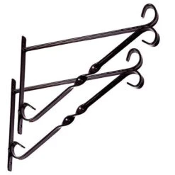 Pair Of 30cm 12in Hanging Basket Wall Brackets -Garden Plants Sales 130067 1