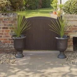 Brushed Champagne Garden Urn -Garden Plants Sales 130144 1