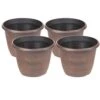 4 X Acorn Planters 25cm (10in) Copper-Tone -Garden Plants Sales 130361