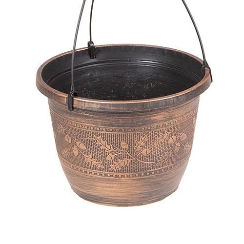 Set Of 4 'Acorn' Hanging Baskets 25cm (10in) Copper-Tone 4 Set Of 4 'Acorn' Hanging Baskets 25cm (10in) Copper-Tone - Image 2