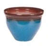 Ceramic Look Planter 39.5cm (15.5in) Mottled Blue 2 Ceramic Look Planter 39.5cm (15.5in) Mottled Blue -Garden Plants Sales 130389