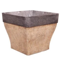 'Diablo' Square Planter 36cm (14in) Brown -Garden Plants Sales 130391 1