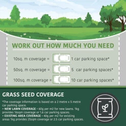 Multi-Purpose & Hardwearing Grass Seed Mix - Back Lawn, 1kg -Garden Plants Sales 140101 5