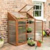 Hardwood Mini Greenhouse -Garden Plants Sales 160265