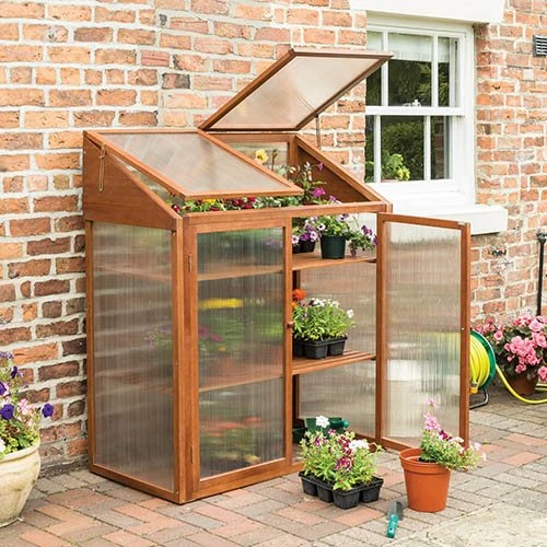 Hardwood Mini Greenhouse 3 Hardwood Mini Greenhouse