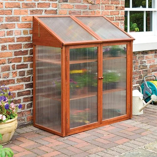 Hardwood Mini Greenhouse 4 Hardwood Mini Greenhouse - Image 2