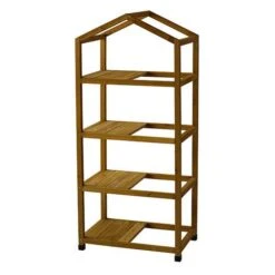 Wooden Greenhouse Nursery & PE Cover - Natural 5 Wooden Greenhouse Nursery & PE Cover - Natural -Garden Plants Sales 160646 1