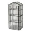 Wooden Greenhouse Nursery & PE Cover - Grey Wash 1 Wooden Greenhouse Nursery & PE Cover - Grey Wash -Garden Plants Sales 160647