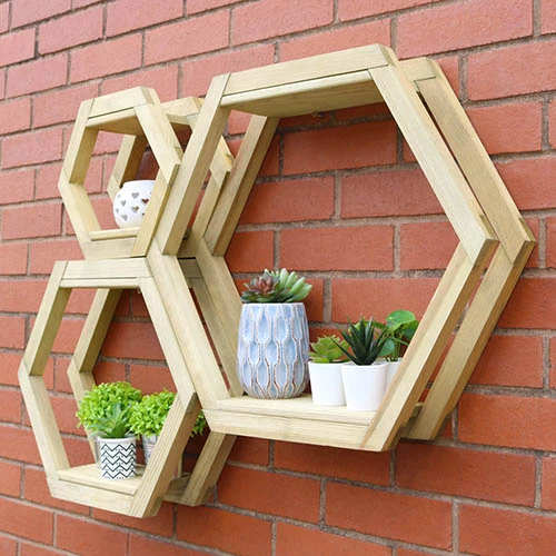 Honeycomb Shelf-Set Of 3 4 Honeycomb Shelf-Set Of 3 - Image 2